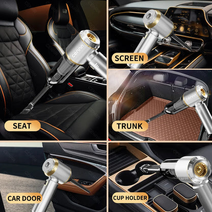 Diga adeus à sujeira no carro! Aspirador CENRR 360000PA Sem Fio e Potente